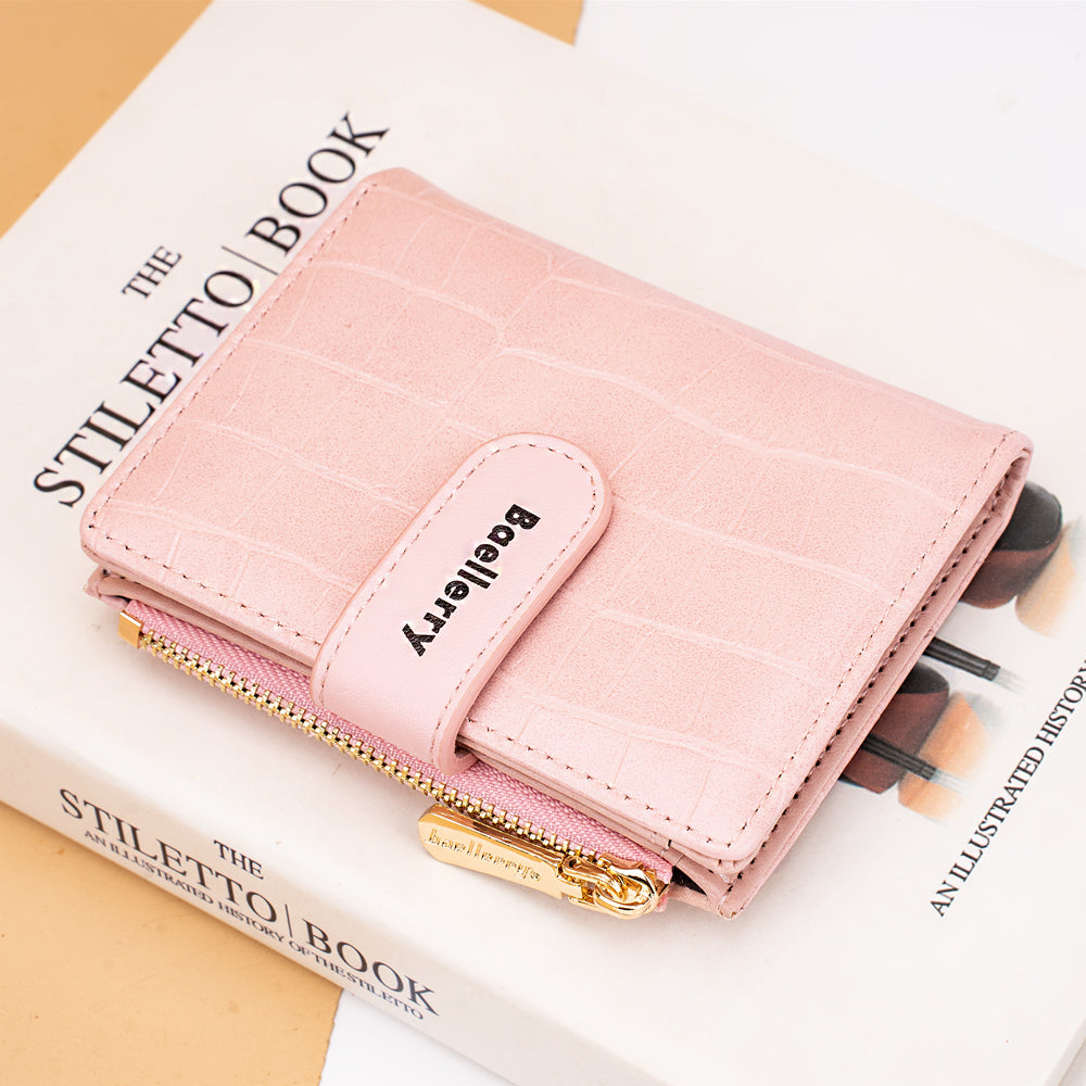 BAELLERRY N8327 Fashion Stone Texture PU Leather Women Bi-fold Short Wallet BAELLERRY N8327 Fashion Stone Texture PU Leather Women Bi-fold Short Wallet
